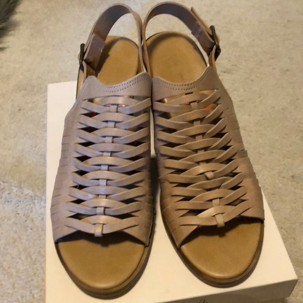 Mila Paoli Made in Italy Leather Wedges Sz 9-1/2